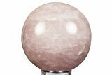 Polished Rose Quartz Sphere - Madagascar #344335-1